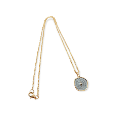 Necklace metallic grey smalto2